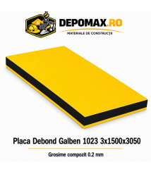 Placa BOND galben 1023 3mm, 1500x3050mm, aluminiu 0.2mm